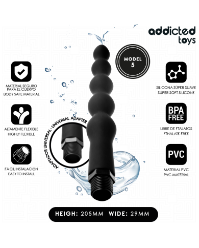 ADDICTED TOYS - NETTOYEUR ANAL AVEC ADAPTATEUR UNIVERSEL MODÈLE 5