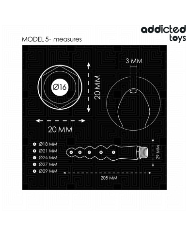 ADDICTED TOYS - NETTOYEUR ANAL AVEC ADAPTATEUR UNIVERSEL MODÈLE 5