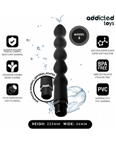 ADDICTED TOYS - NETTOYEUR ANAL AVEC ADAPTATEUR UNIVERSEL MODÈLE 6