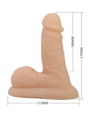 PRETTY LOVE - DILDO WILDON ULTRA RÉALISTE ET ÉLASTIQUE 10 CM NATUREL