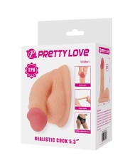 PRETTY LOVE - DILDO WILDON ULTRA RÉALISTE ET ÉLASTIQUE 10 CM NATUREL