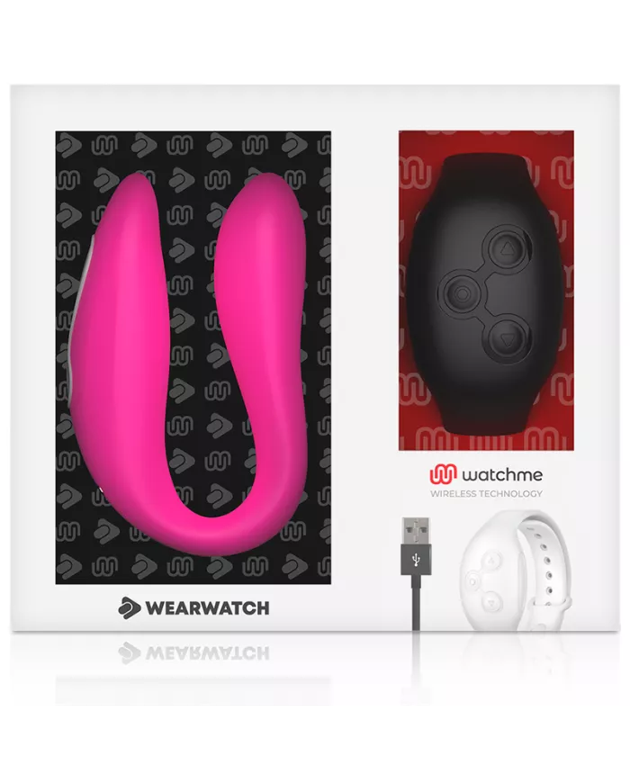 WEARWATCH - VIBRATEUR DOUBLE TECHNOLOGIE WATCHME FUCHSIA/AZABACHE