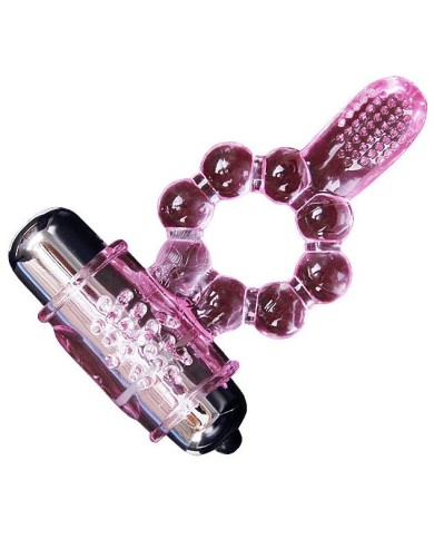 BAILE - ANNEAU SILICONE 10 RYTHMES DE LANGUE AVEC VIBRATION ROSE