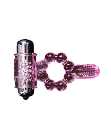 BAILE - ANNEAU SILICONE 10 RYTHMES DE LANGUE AVEC VIBRATION ROSE