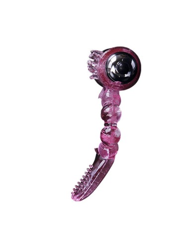 BAILE - ANNEAU SILICONE 10 RYTHMES DE LANGUE AVEC VIBRATION ROSE