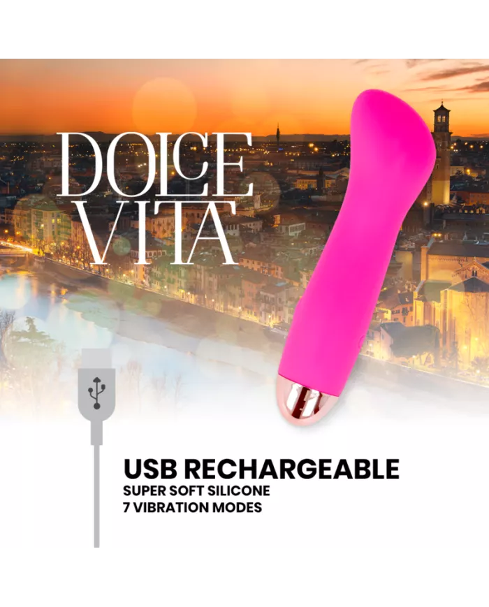 DOLCE VITA - VIBRATEUR RECHARGEABLE ONE ROSE 7 VITESSES