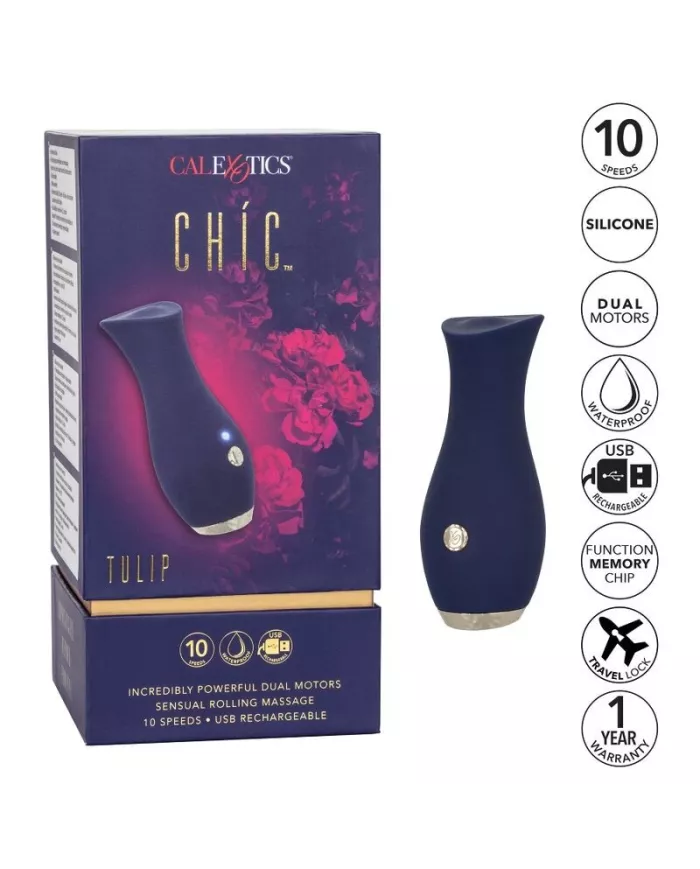 CALEXOTICS - MASSEUR CHIC TULIPE BLEU CALEXOTICS - MASSEUR CHIC TULIPE BLEU