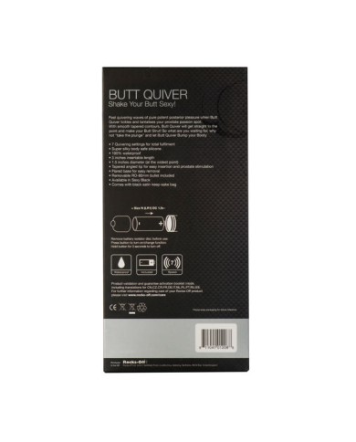 ROCKS-OFF - STIMULATEUR BUTT QUIVER P-POINT 7 VITESSES NOIR