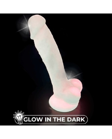 SILEXD - MODÈLE 1 PÉNIS RÉALISTE SILICONE PREMIUM SILEXPAN ROSE FLUORESCENT 17,5 CM