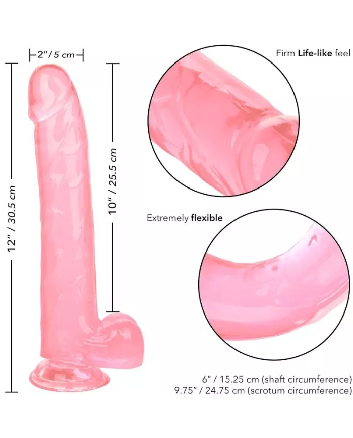 CALEXOTICS - GODE REINE TAILLE ROSE 25.5 CM CALEXOTICS - GODE REINE TAILLE ROSE 25.5 CM