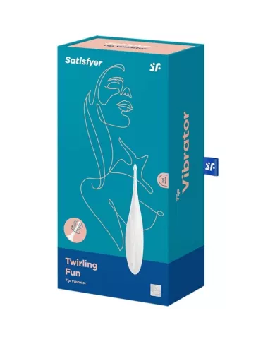 SATISFYER - VIBRATEUR TWIRLING FUN TIP BLANC