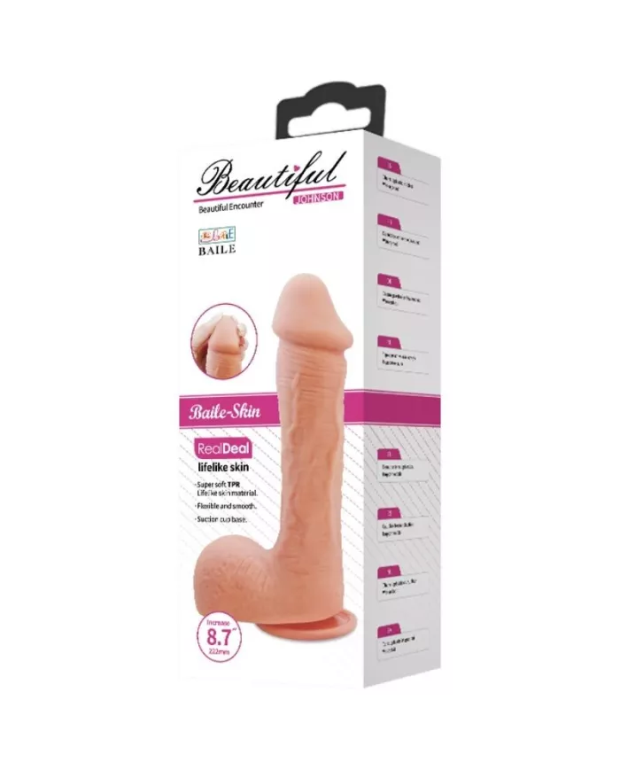 BAILE - GODE EN PEAU RÉALISTE JOHNSON 22 CM BAILE - GODE EN PEAU RÉALISTE JOHNSON 22 CM