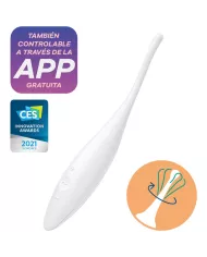 SATISFYER - VIBRATEUR  POINTE DE CLIT TWIRLING JOY BLANC SATISFYER - VIBRATEUR  POINTE DE CLIT TWIRLING JOY BLANC