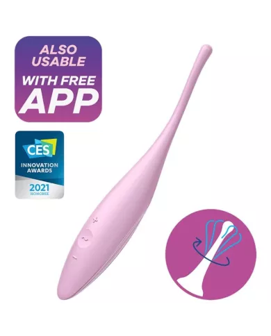 SATISFYER - VIBRATEUR  POINTE DE CLIT TWIRLING JOY ROSE