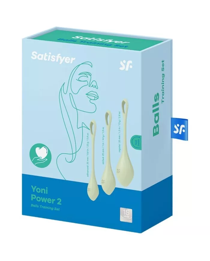 SATISFYER - ENSEMBLE ENTRAÎNEMENT YONI POWER 2 VERT