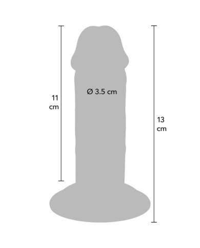 GET REAL - PÉNIS DE LUXE ÉPAIS DOUBLE DENSITÉ EN TPE 13 CM