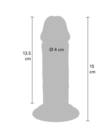 GET REAL - PÉNIS DE LUXE ÉPAIS DOUBLE DENSITÉ EN TPE 15 CM