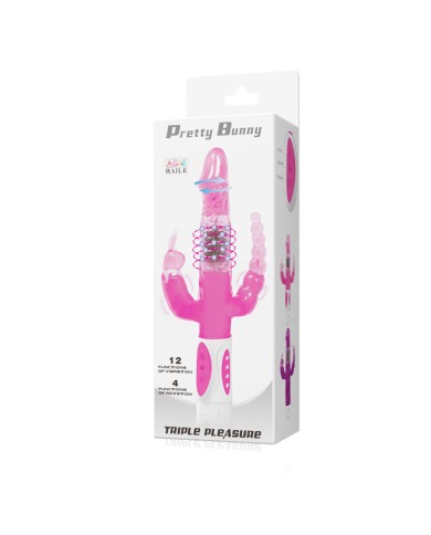 BAILE - PRETTY BUNNY TRIPLE VIBRATEUR ROTATEUR