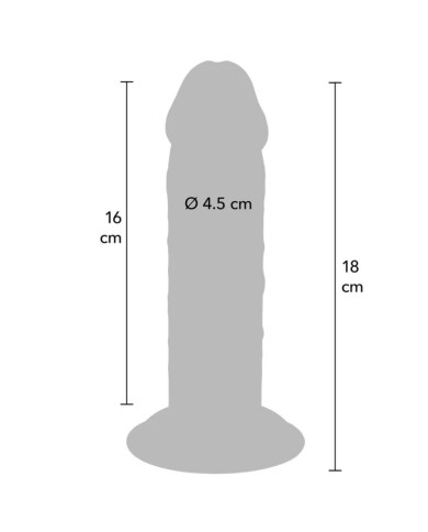 GET REAL - PÉNIS DE LUXE ÉPAIS DOUBLE DENSITÉ EN TPE 18 CM