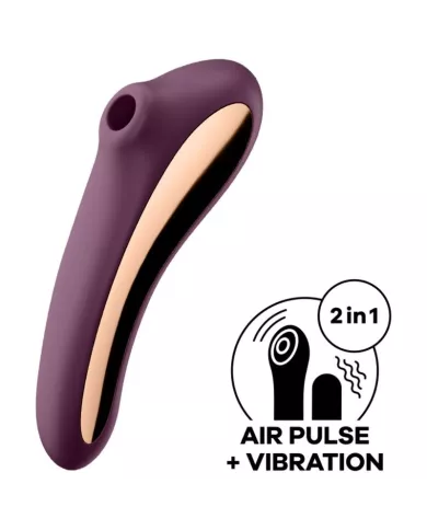 SATISFYER - VIBRATEUR DUAL KISS AIR PULSE VIN ROUGE SATISFYER - VIBRATEUR DUAL KISS AIR PULSE VIN ROUGE