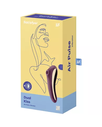 SATISFYER - VIBRATEUR DUAL KISS AIR PULSE VIN ROUGE SATISFYER - VIBRATEUR DUAL KISS AIR PULSE VIN ROUGE