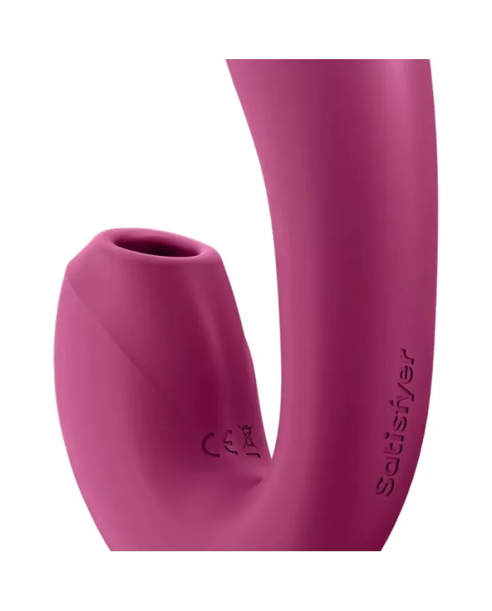SATISFYER - APPLICATION SUNRAY STIMULATEUR ET VIBRATEUR ROUGE