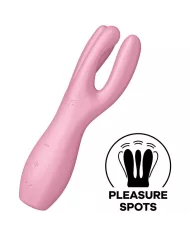 SATISFYER - VIBRATEUR THREESOME 3 ROSE SATISFYER - VIBRATEUR THREESOME 3 ROSE