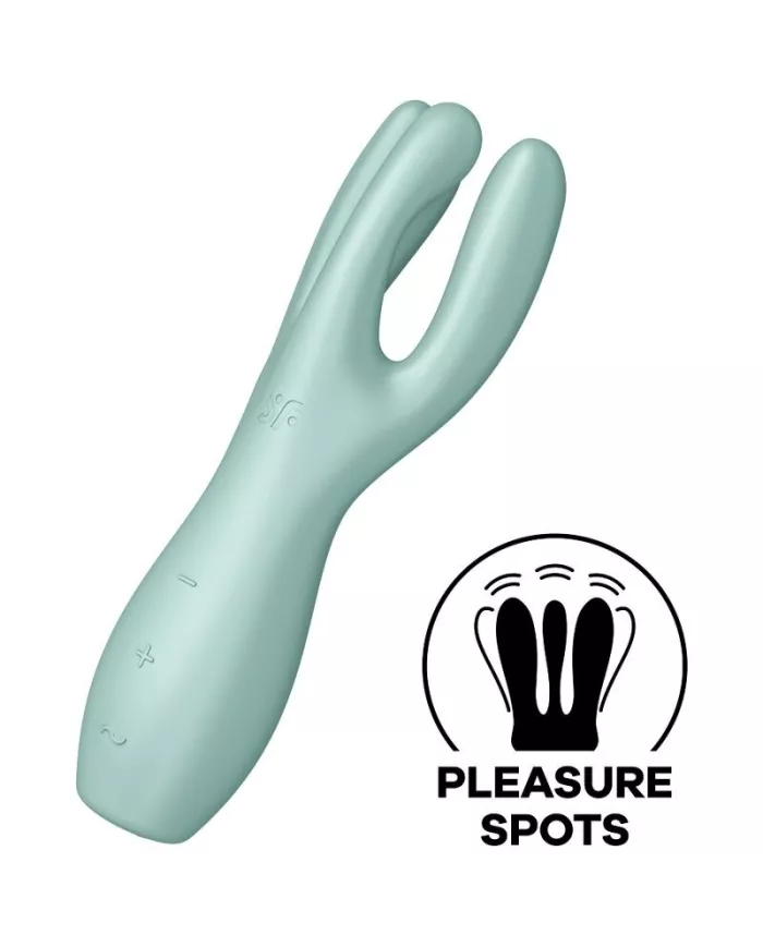 SATISFYER - VIBRATEUR THREESOME 3 MENTHE SATISFYER - VIBRATEUR THREESOME 3 MENTHE