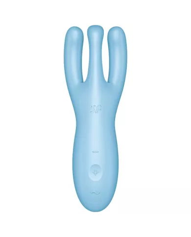 SATISFYER - APPLICATION VIBRATEUR THREESOME 4 BLEU