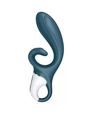 SATISFYER - APPLICATION VIBRATEUR HUG ME RABBIT BLEU