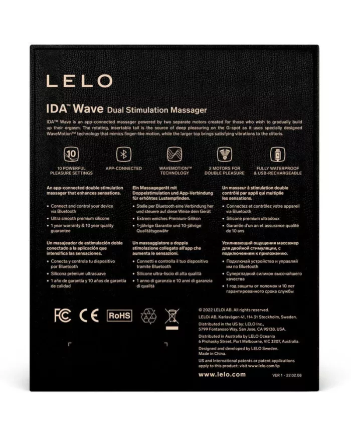 LELO - MASSEUR POUR COUPLES CORAIL LELO - IDA WAVE LELO - MASSEUR POUR COUPLES CORAIL LELO - IDA WAVE