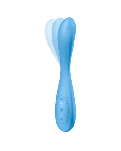 SATISFYER - APPLICATION MULTI VIBRATEUR G-SPOT FLEX 4+ BLEU