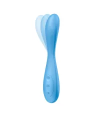 SATISFYER - APPLICATION MULTI VIBRATEUR G-SPOT FLEX 4+ BLEU