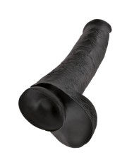 KING COCK - GODEMICHET RÉALISTE AVEC TESTICULES 38 CM NOIR