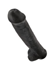 KING COCK - GODEMICHET RÉALISTE AVEC TESTICULES 38 CM NOIR