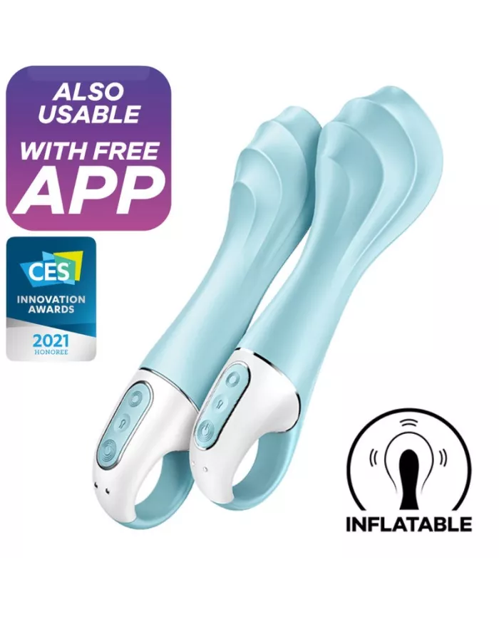 SATISFYER - AIR PUMP VIBRATOR 5+ APP GONFLABLE G-SPOT VIBRATOR BLEU