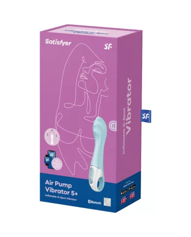 SATISFYER - AIR PUMP VIBRATOR 5+ APP GONFLABLE G-SPOT VIBRATOR BLEU