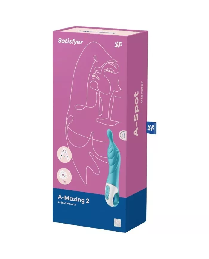 SATISFYER - VIBRATEUR AMAZING 2 ASPOT TURQUOISE