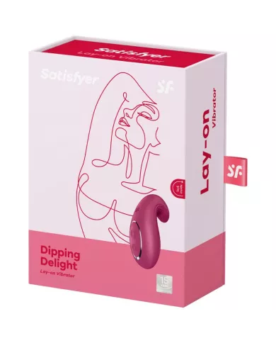 SATISFYER - VIBRATEUR  POSER DIPPING DELIGHT ROUGE