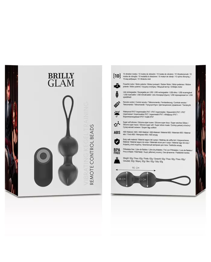 BRILLY GLAM - PERLES DE KEGEL VIBRANTES TÉLÉCOMMANDE BRILLY GLAM - PERLES DE KEGEL VIBRANTES TÉLÉCOMMANDE