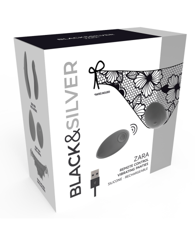 BLACK&SILVER - STIMULATEUR À TÉLÉCOMMANDE ZARA AVEC CULOTTE GRATUITE
