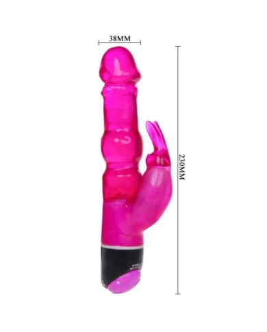 BAILE - VIBRATEUR FANTASY WAVES OF PLEASURE AVEC LAPIN LILAS 23 CM