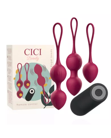CICI BEAUTY - PREMIUM SILICONE 3 PERLES DE KEGEL VIBRANTES TÉLÉCOMMANDE CICI BEAUTY - PREMIUM SILICONE 3 PERLES DE KEGEL VIBRANTES TÉLÉCOMMANDE