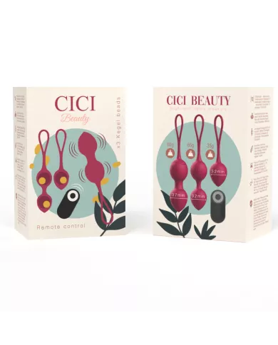 CICI BEAUTY - PREMIUM SILICONE 3 PERLES DE KEGEL VIBRANTES TÉLÉCOMMANDE CICI BEAUTY - PREMIUM SILICONE 3 PERLES DE KEGEL VIBRANTES TÉLÉCOMMANDE