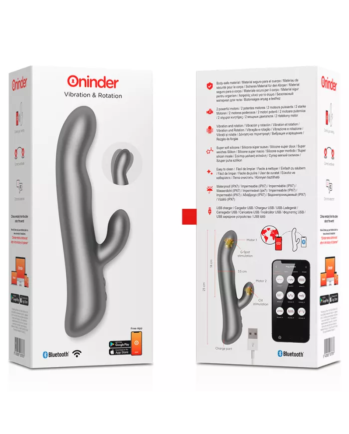 ONINDER - OSLO VIBRATION ET ROTATION NOIR - APPLICATION GRATUITE