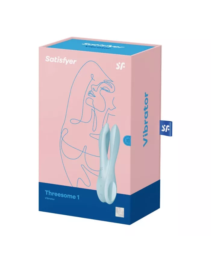 SATISFYER - VIBRATEUR THREESOME 1 BLEU