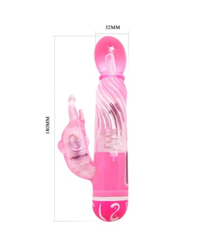 BAILE - VIBRATEUR MULTIVITESSES AVEC STIMULATEUR ROSE