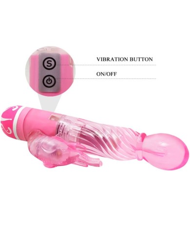 BAILE - VIBRATEUR MULTIVITESSES AVEC STIMULATEUR ROSE