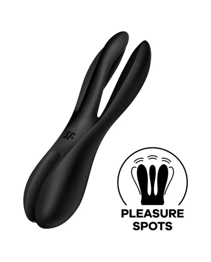 SATISFYER - VIBRATEUR THREESOME 2 NOIR