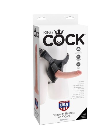 KING COCK - HARNAIS AVEC PÉNIS RÉALISTE 17,8 CM